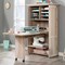 Space-Saving Armoire with Drop Leaf Desk and Adjustable Shelves for Home Office or Crafting